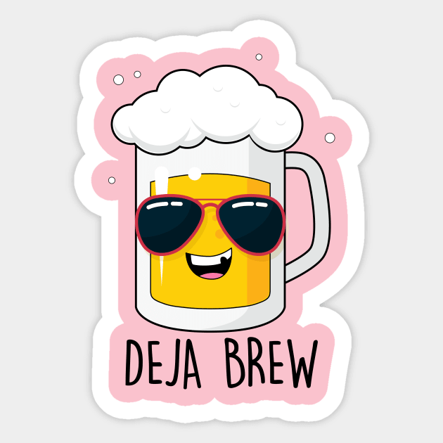 Deja Brew Sticker by NotSoGoodStudio